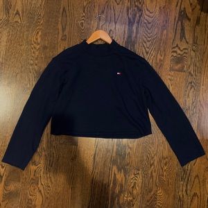 Tommy Hilfiger mock neck long sleeved crop top